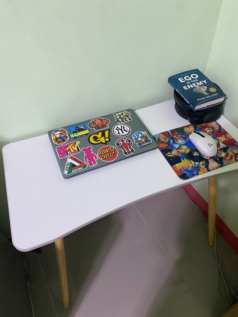 STUDY TABLE (Category: Tables & Sets) located in Manila. Submitted by laurelvenz (Listing ID 1394283036, Image 2). Description: Perfect for Students! 📚✨ A sturdy study table — great for organizing your things and creating a student-friendly workspace. ✅ Durable & spacious ✅ Ideal for study or work 📏 80x40x74cm | 🎨 White ✅ Used only 3 months, good as new ✅Quality, and bought it from Orange app. 📦 Reason for sale: Moving out 📩 DM now to grab i