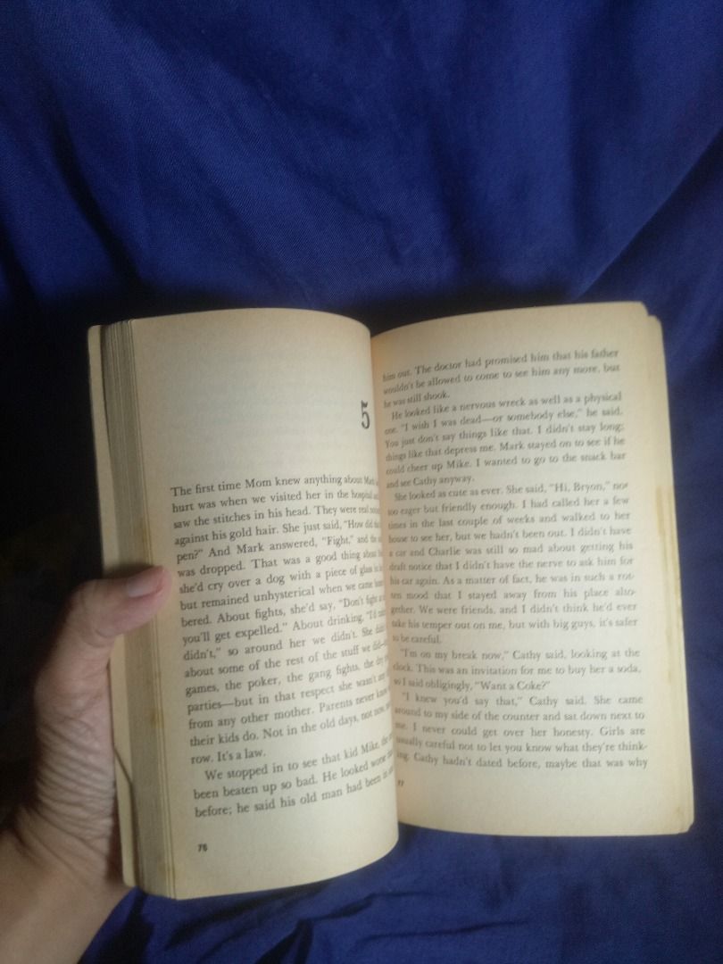 That Was Then, This Is Now by S.E. Hinton (Category: Storybooks) located in Makati City. Submitted by buyingblind (Listing ID 1394272755, Image 2). Description: - Title: That Was Then, This Is Now - Author: S.E. Hinton - Cover: Features three people and the title - Back Cover Summary: "Does growing up have to mean growing apart?" - Notable: ALA Notable Book - Condition: Pages are intact and readable.