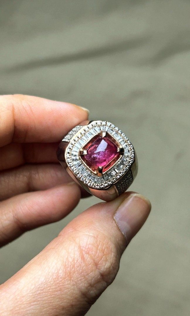 Unheated Ruby Ring (Category: Jewelry) located in Singapore. Submitted by arthacollection28 (Listing ID 1394351721, Image 2). Description: 2.32 Cts Unheated Ruby Ring - Certified by LoginLab - Silver Ring Handmade - Free Resize.