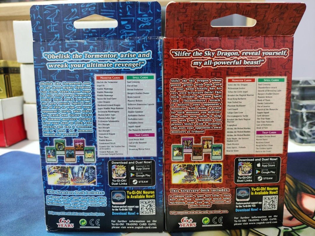 Yu-Gi-Oh! Egyptian God Deck (Category: Raw Singles) located in Quezon City. Submitted by piggy1277 (Listing ID 1394302942, Image 2). Description: Yu-Gi-Oh! Egyptian God Decks Obelisk - 900 Slifer - 900 Kindly pm for further inquiries..