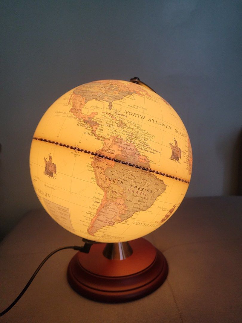 25CM LED Light World Earth Globe Map Geography Educational Toy Luminous ...