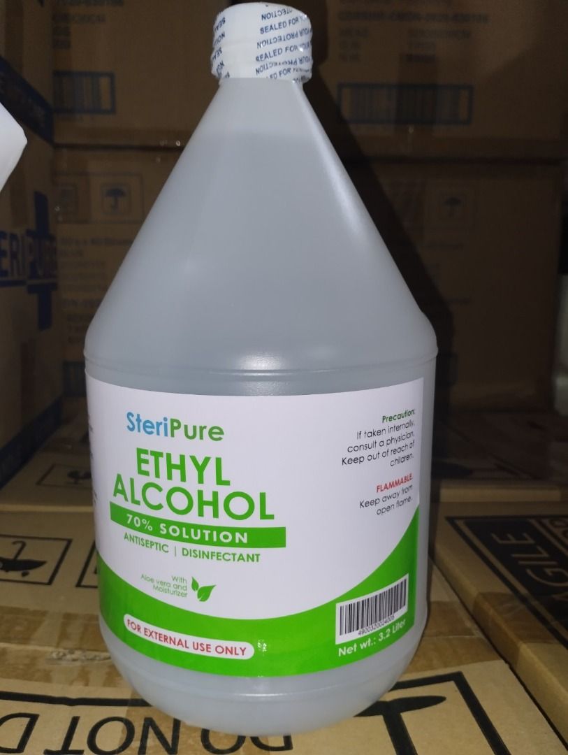 3.2 GALLON STERIPURE ETHYL ALCOHOL UNSCENTED (Category: Medical Supplies & Tools) located in Quezon City. Submitted by zyra26 (Listing ID 1394499003, Image 1). Description: 3.2 GALLON STERIPURE ETHYL ALCOHOL UNSCENTED.
