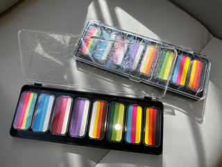 臉部彩繪彩虹漸變色盤64246534197762110