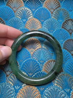 Super flat! Myanmar A-grade flawed jade bangle 54mm64220305089666110