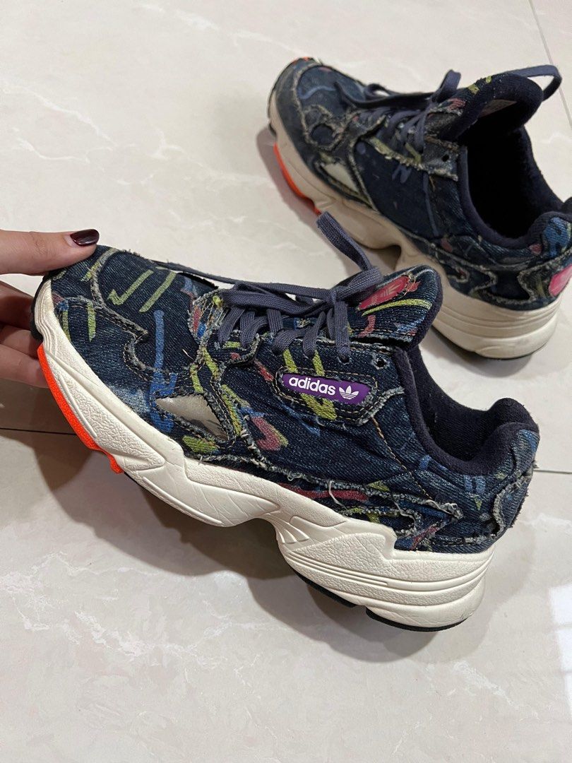 Adidas Originals Women's Denim Falcon Fashion Retro Sneakers CG6249