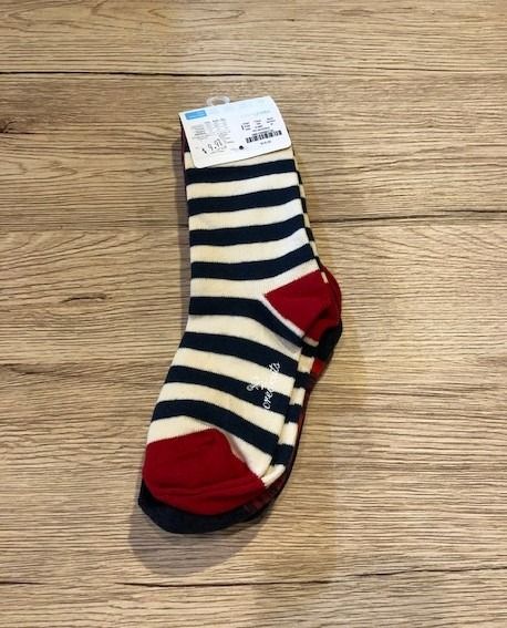 Authentic Crewcuts Kids Socks Size Medium 3-5 years old (Category: Babies & Kids Fashion) located in Paranaque City. Submitted by vanitelab (Listing ID 1394458913, Image 3). Description: Authentic & Brand-new CREWCUTS 3 PAIR SOCKS Product Information: Sock Size: Medium For shoe size kids 13- 2 Measurement when laid flat: Toe to Heel - 5 inches Heel to Leg - 6 inches Color: Navy Blue, Red Material: 57% Cotton, 41% Polyester, 2% Spandex Item bought