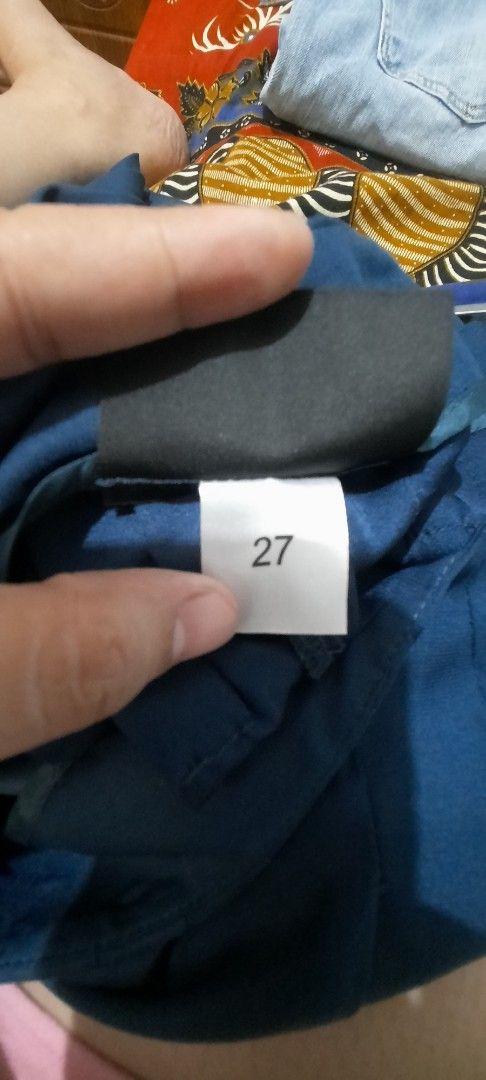 Blue Pleated Pants Size 27 (Category: Skirts) located in Caloocan City. Submitted by maxineshop (Listing ID 1394469754, Image 3). Description: - Blue pleated wide leg pant - Size 27 - Classic design - Smooth fabric - Versatile for different occasions.