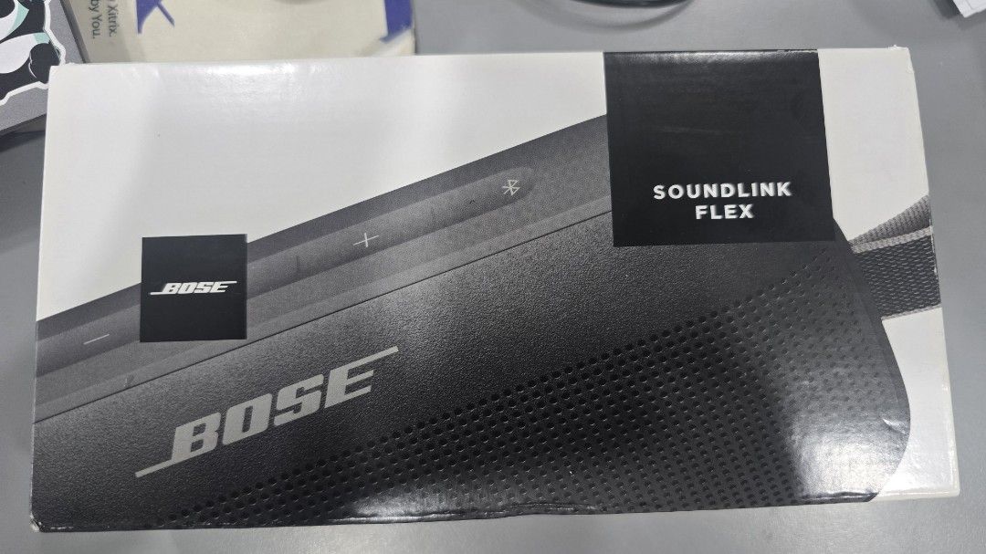 Bose SoundLink Flex Bluetooth Speaker (Category: Soundbars, Speakers & Amplifiers) located in Mandaluyong City. Submitted by polkies (Listing ID 1394471044, Image 2). Description: - Bose SoundLink Flex Bluetooth Speaker - Sleek black design - Made in Thailand - Includes speaker and original packaging - Model: SoundLink Flex.