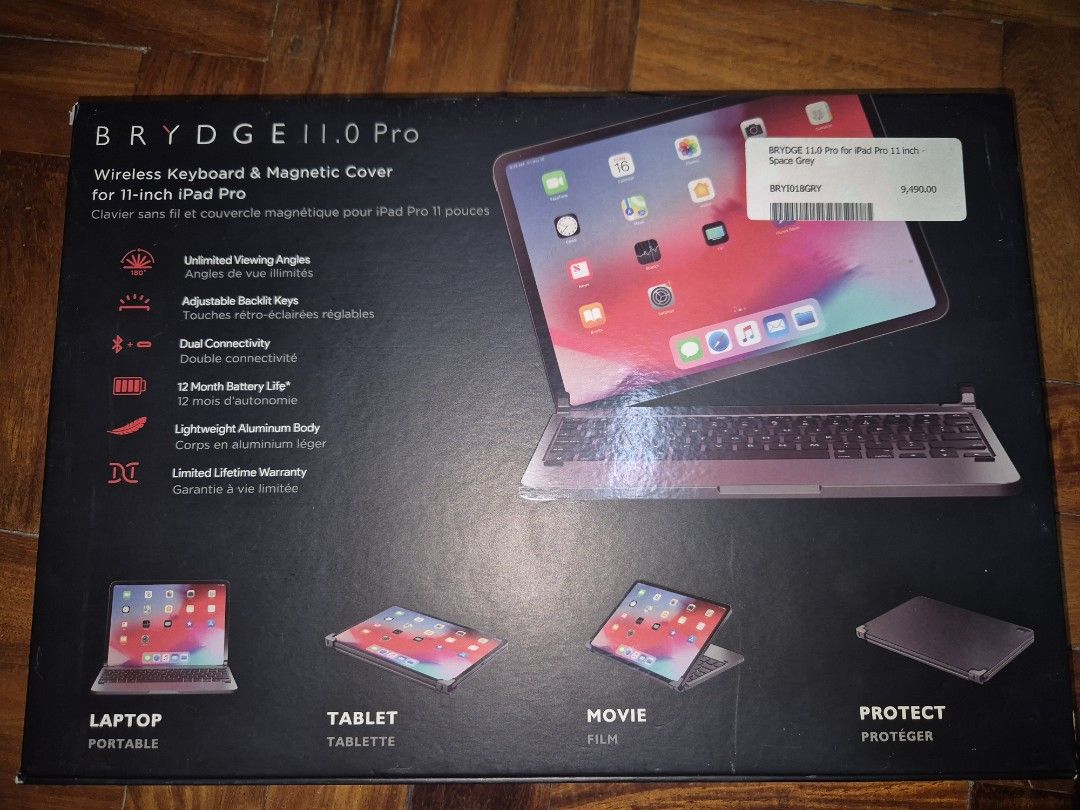 Brydge 11.0 Pro Wireless Keyboard for iPad Pro (Category: Computer Keyboard) located in Quezon City. Submitted by offthesehands (Listing ID 1394515239, Image 2). Description: Brand/Item: Original Brydge 11.0 Pro wireless keyboard and magnetic cover For: 11-inch iPad Pro all generations compatible Features & Inclusions - Dual connectivity options. - Backlit Keys with 3 levels of brightness - Aluminum body (super sturdy) - Includes original chargin