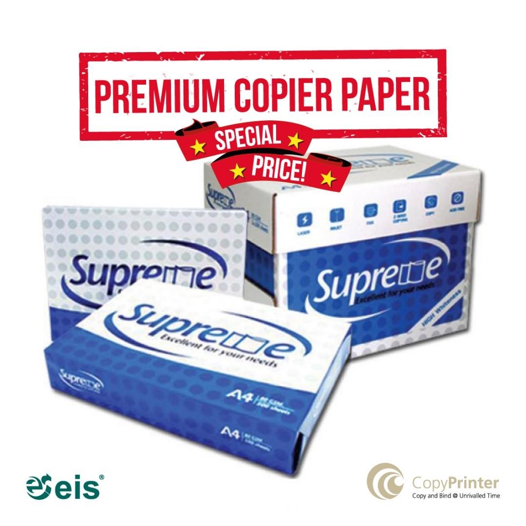Budget Friendly Paper Supplies Supreme Premium Copier Paper A4 80GSM ...