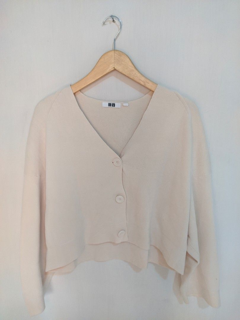 Milano Ribbed Shirt Collar Cardigan Uniqlo U Milano Sweater Girls