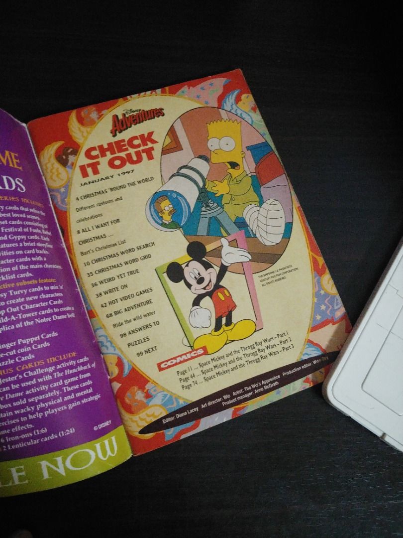 Disney Adventures - Holiday Issue January 1997 (Category: Comics & Manga) located in Dasmarinas. Submitted by jarzy82 (Listing ID 1394419962, Image 2). Description: Disney Adventures - Holiday Issue January 1997 In great condition. No torn pages. Price: P200 (No LP) Shipping fee = buyer's responsibility..