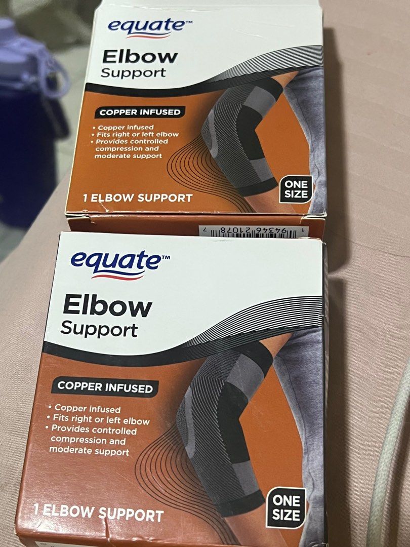 Equate elbow support (Category: Braces, Support & Protection) located in Quezon City. Submitted by wildstone_a4d1a9 (Listing ID 1394476316, Image 1). Description: Bought this by my husband from the US but it doesnt fit me, so im selling it. Brand new never been use coz of the said reason..