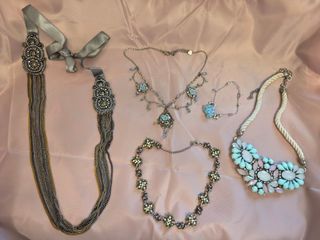 Fashion Colourful Jewel Necklace, Bracelet (no brand) 假彩色寶石頸鍊、手鍊64209179750785110