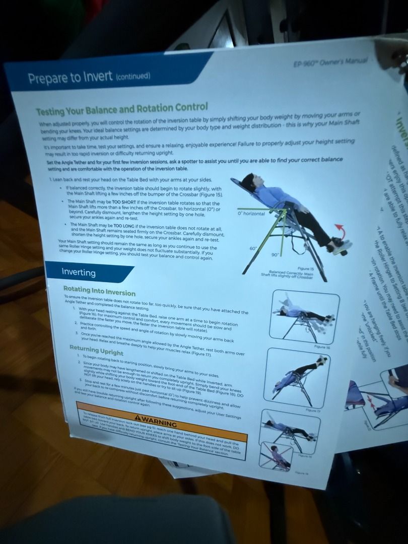 Fitspine inversion table (Category: Other Sports Equipment and Supplies) located in Singapore. Submitted by 920aslim (Listing ID 1394448611, Image 2). Description: Lightly used fitspine inversion table. Well maintained. Include delivery..