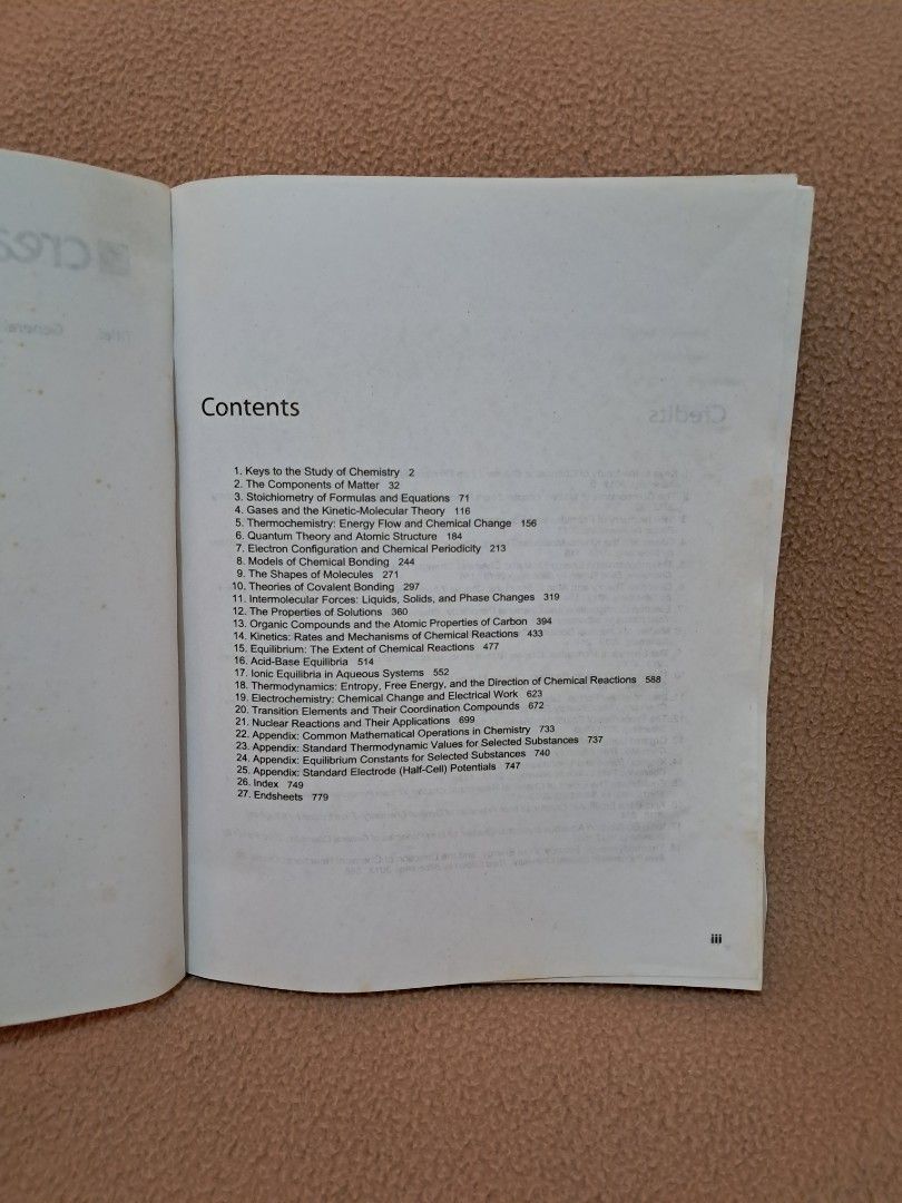 General Chemistry 1 & 2 (Category: Textbooks) located in Bacoor. Submitted by white_beauty (Listing ID 1394439810, Image 2). Description: Original With plastic cover With highlights Slight foxing of pages.
