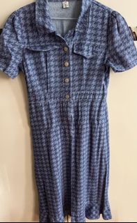 千鳥格紋牛仔連身裙64237343048449110