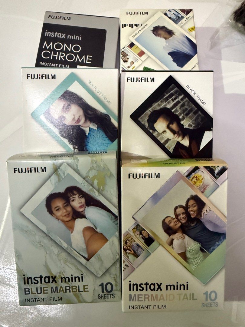 Instax mini film with designs (Category: Cameras) located in Quezon City. Submitted by ladyowned (Listing ID 1394490434, Image 2). Description: Instax mini film with designs Sky blue- 550 Mermaid tail- 550 Monochrome-550 Blue Marble-550 Photo slide-550 Black-550 also available: Plain-500 can be shipped same day. Location: QC area Visit our FB page: AprilRose PH for more instax products and services. .