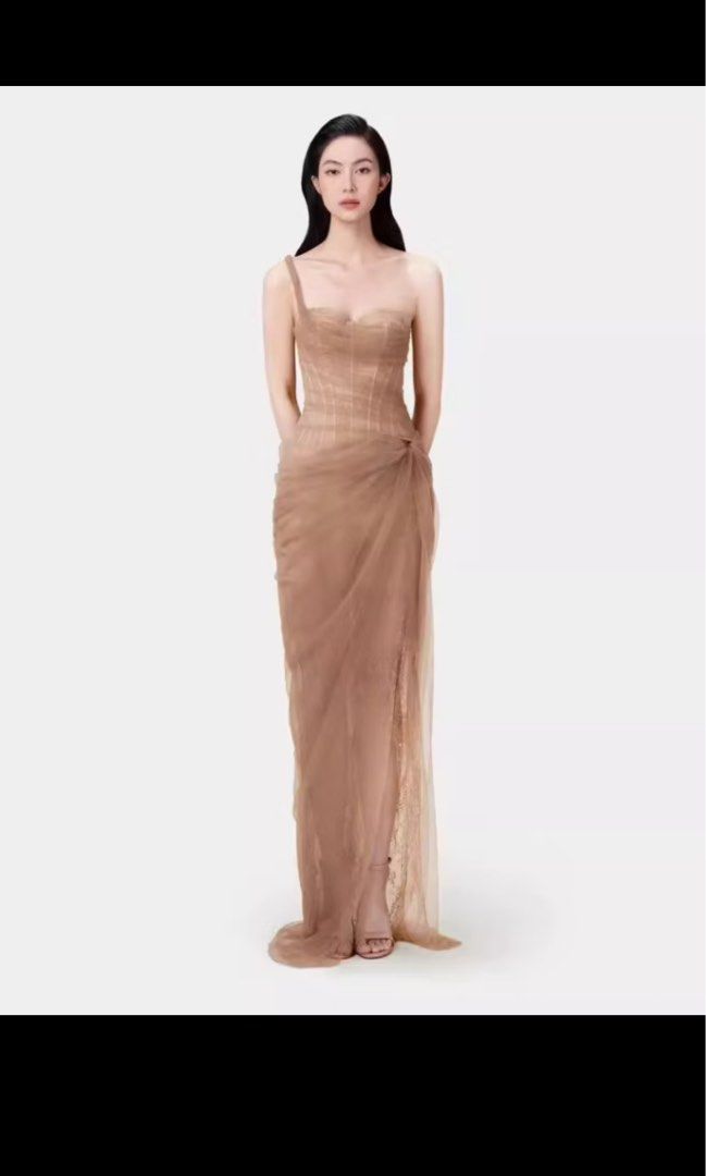 Lace One Shoulder Dress Brown (Category: Evening dresses & gowns) located in Manila. Submitted by philocalyph (Listing ID 1394488939, Image 3). Description: sample photo posted bnew .