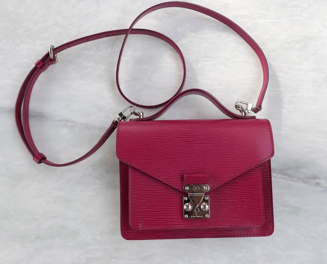Louis Vuitton Epi Monceau (Category: Luxury Bags & Wallets) located in Candon. Submitted by curatedlux.ph (Listing ID 1394596951, Image 1). Description: - Authentic Louis Vuitton Epi Monceau - Stunning fucshia color - Top handle and detachable shoulder strap - With key.