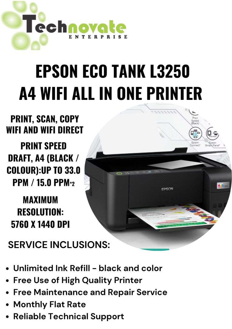 Low Cost Printer Rental (Category: Printers, Scanners & Copiers) located in Quezon City. Submitted by mjrshoppe (Listing ID 1394409000, Image 2). Description: Free use of a brand new printer Fixed monthly service fee Unlimited ink refill Free repair and maintenance Minimum contract of one year For companies; training centers, schools, recruitment agencies, etc...