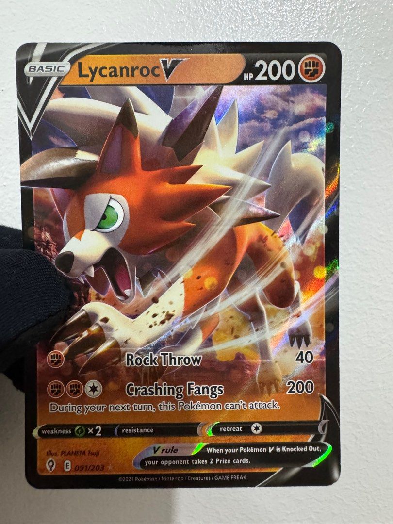 Pokemon Card: Lycanroc V [Evolving Skies] (Category: Raw Singles) located in Pasig City. Submitted by justforfun-collectibles (Listing ID 1394600086, Image 1). Description: .