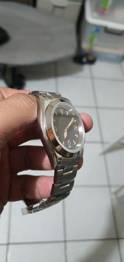 Military Watch unbranded (Category: Men's Watches) located in Lapu Lapu. Submitted by watchenthusiast4444 (Listing ID 1394430500, Image 3). Description: - Stainless steel watch - Black dial with luminous markers and hands - Stainless steel bracelet with folding clasp - Screw-down crown seiko nh34 Movement without Gmt hand and date - Minimalist design - Suitable for everyday wear 50meters water resistant 39mm diameter 11.5mm thickness.