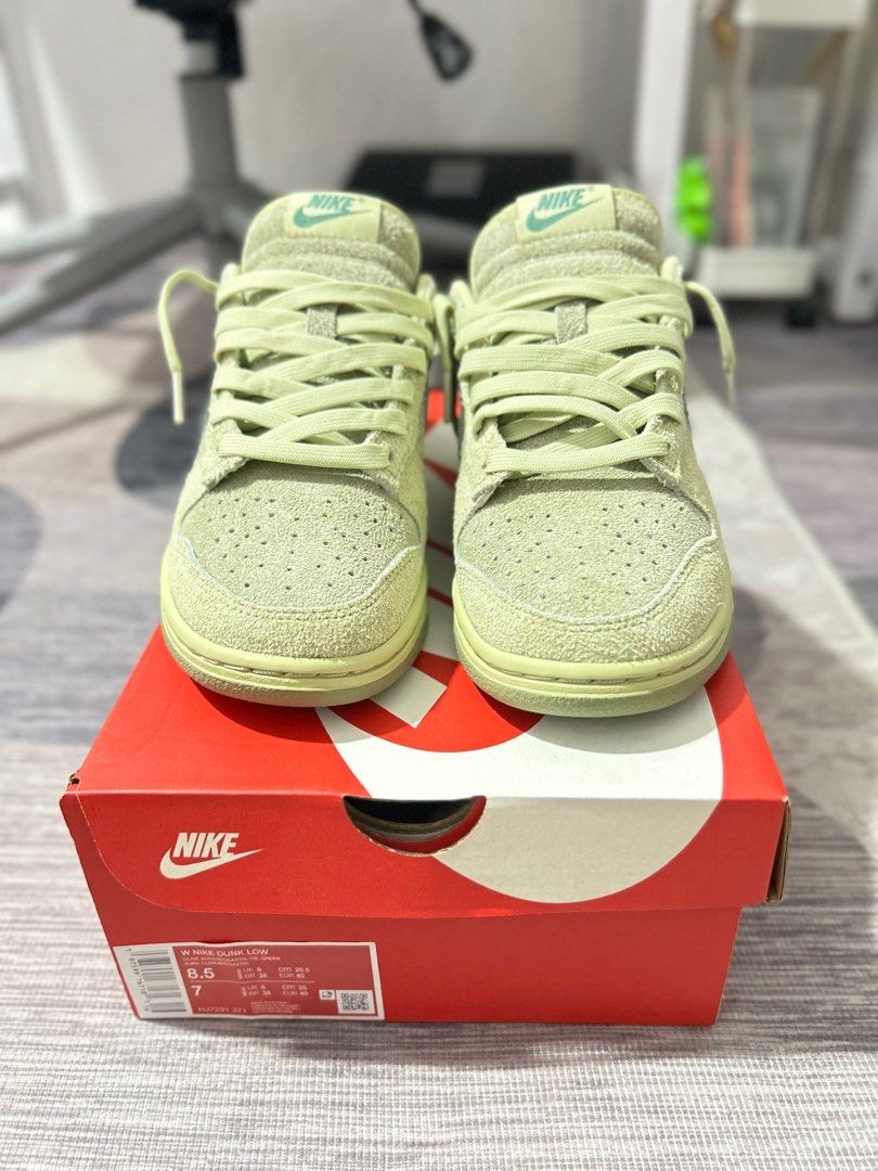 Nike Dunk Low - Olive Aura (Category: Sneakers) located in Tuguegarao City. Submitted by drip_district_101 (Listing ID 1394577900, Image 2). Description: Nike Dunk Low - Olive Aura Size: US 7 Mens (US 8.5 Womens) Condition: Brand New Price: 2599 ***Authentic, Original, Legit***.