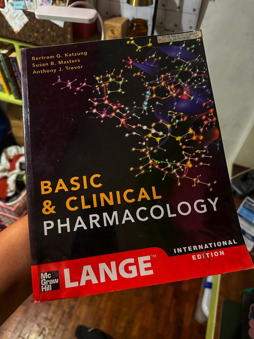 Original copy Basic & Clinical Pharmacology (Category: Textbooks) located in Binan City. Submitted by rmdrl (Listing ID 1394492482, Image 1). Description: Minimal highlights, lightly used.