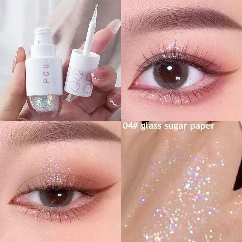PCU Liquid Glitter Eyeshadow (Category: Makeup) located in Caloocan City. Submitted by trueowl_2154dc (Listing ID 1394593774, Image 3). Description: Eyeshadow 4 Colors Glitter Eyeshadow Liquid Eyeshadow Shades Lightweight Quick-Drying Eye Makeup🎀 MOP:Gcash/Gotyme/Remittances.