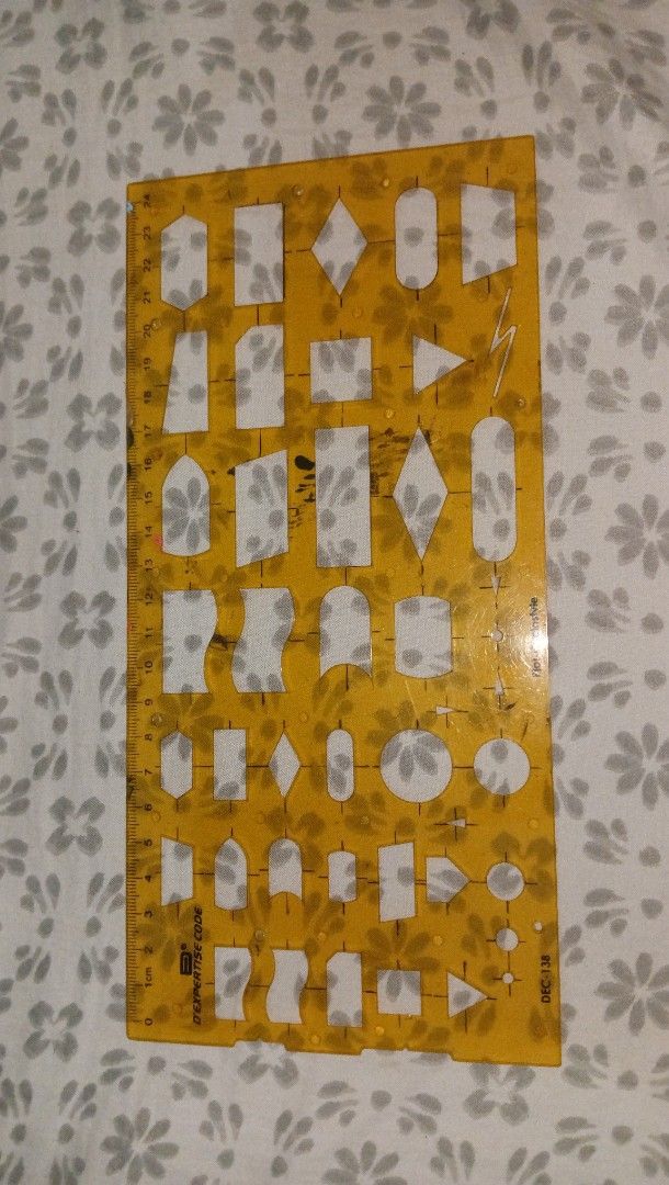 Plot Ruler Dec 13-B Cyclostyle/Template (Category: Stationery & School Supplies) located in Makati City. Submitted by rbbql (Listing ID 1394559810, Image 1). Description: Check my other listing for set of drafting materials .