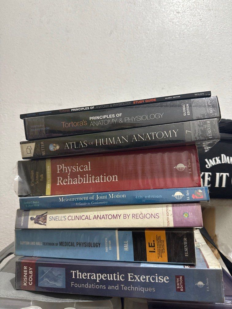 PT/ MED books (Category: Textbooks) located in Marikina City. Submitted by ellapam (Listing ID 1394415959, Image 1). Description: Tortora - 2000 Netter - 2500 O Sullivan - 1500 Norkin - 300 Snell 6th Ed - 1200 Guyton & Hall - 1700 TheraEx - 700.