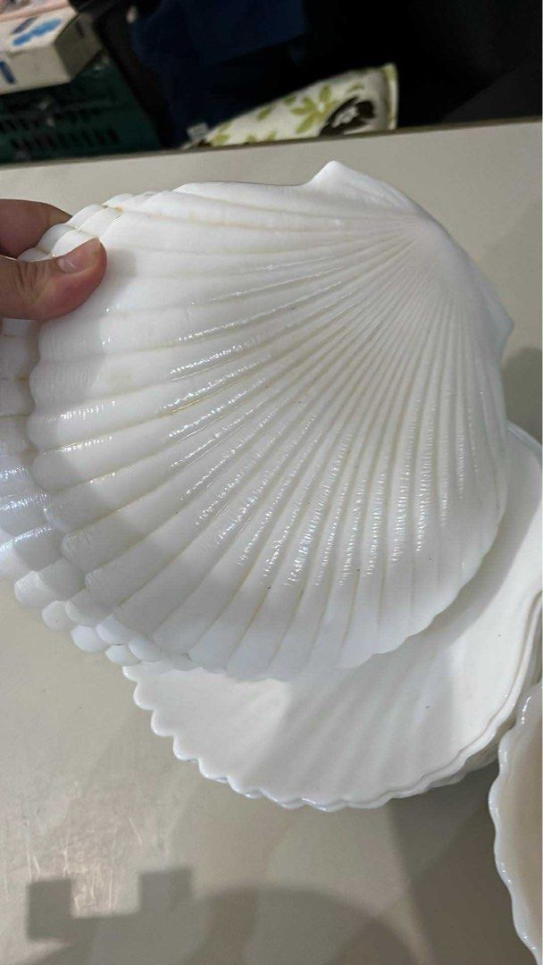 8" Shell-shaped arcopal plates 10 pcs***NON-NEGOTIABLE*** (Category: Dinnerware & Cutlery) located in Antipolo. Submitted by queens.collections (Listing ID 1394500828, Image 2). Description: Skusa1030xx.