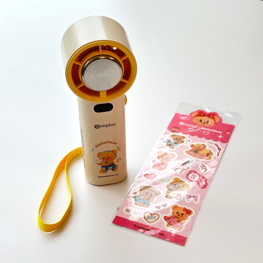 Simplus Handheld Mini Fan 【Simplus×Butterbear】Mini Handheld Fan, Mobile Phones & Gadgets, Other ...