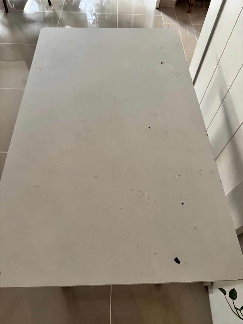 Study table (Category: Tables & Sets) located in Petaling Jaya. Submitted by claudynn (Listing ID 1394409312, Image 3). Description: Study table Wood top with steel legs Heavy and sturdy 100x60 cm Pick up ara damansara .