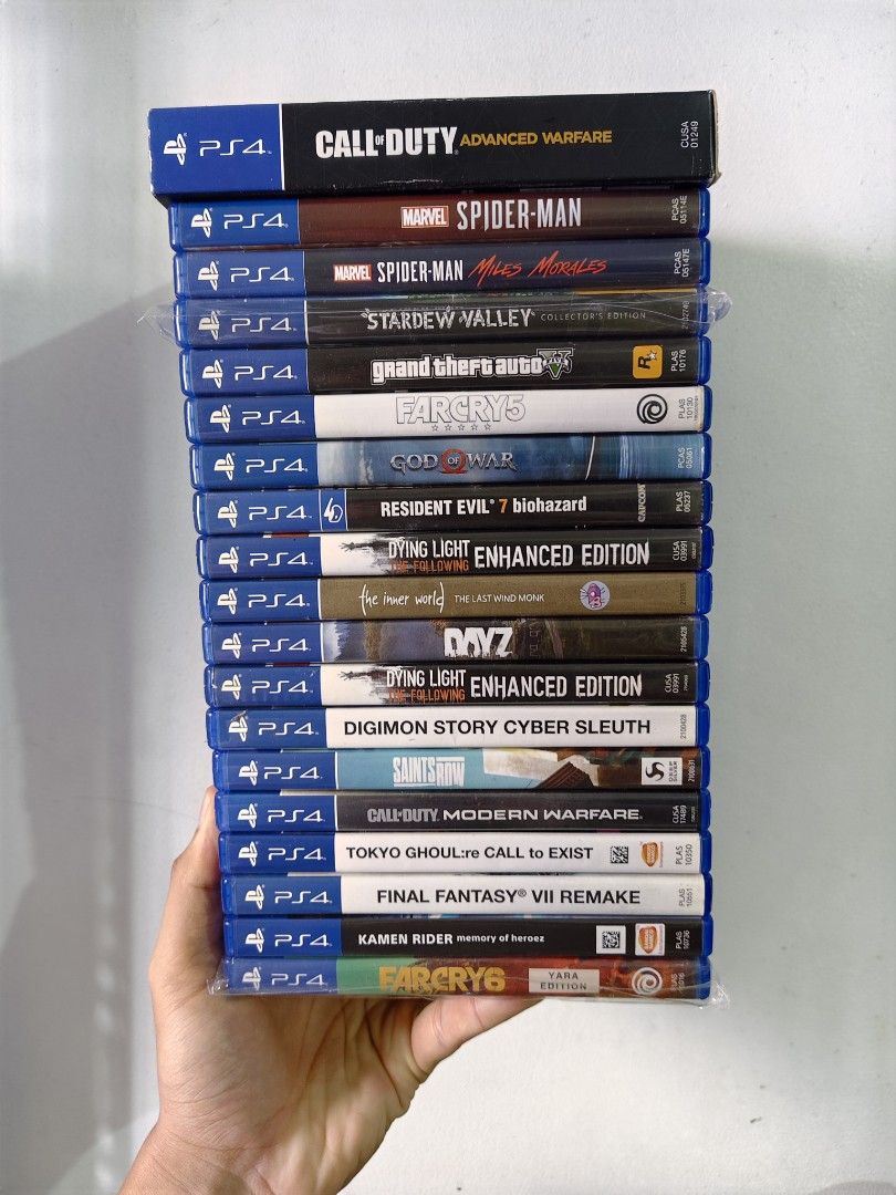 USED PS4 GAMES / DYING LIGHT / DIGIMON / SAINTS ROW (Category: PlayStation) located in Manila. Submitted by mikkolosg20176 (Listing ID 1394428186, Image 1). Description: TRADE OR SALE GAME PRICE: 500 - 4k 📍 SHIPPING OR PICKUP 📍 BAGUMBAYAN TAGUIG 📍PIN LOCATION: MCG PURPLE GAMING TAGUIG.