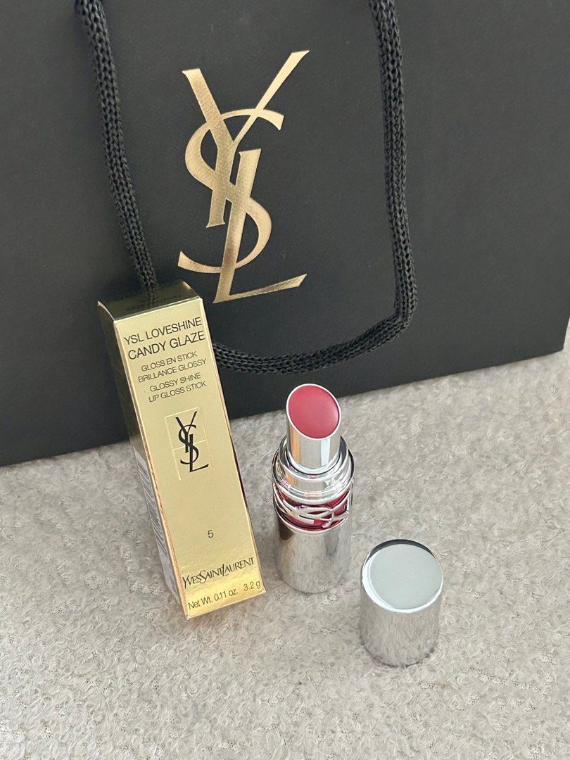 YSL Loveshine Candy Glaze Lipstick 05 (Category: Makeup) located in Quezon City. Submitted by ijadee (Listing ID 1394538518, Image 1). Description: BRANDNEW YSL Loveshine Candy Glaze Lipstick Shade: 05 | Comes with paperbag and original box .