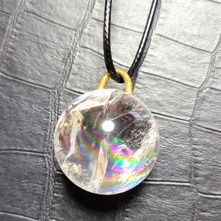 爆彩白阿賽白水晶球天然水晶拉環吊墜吊咀吊飾  Crystal Pendant64213440656769110