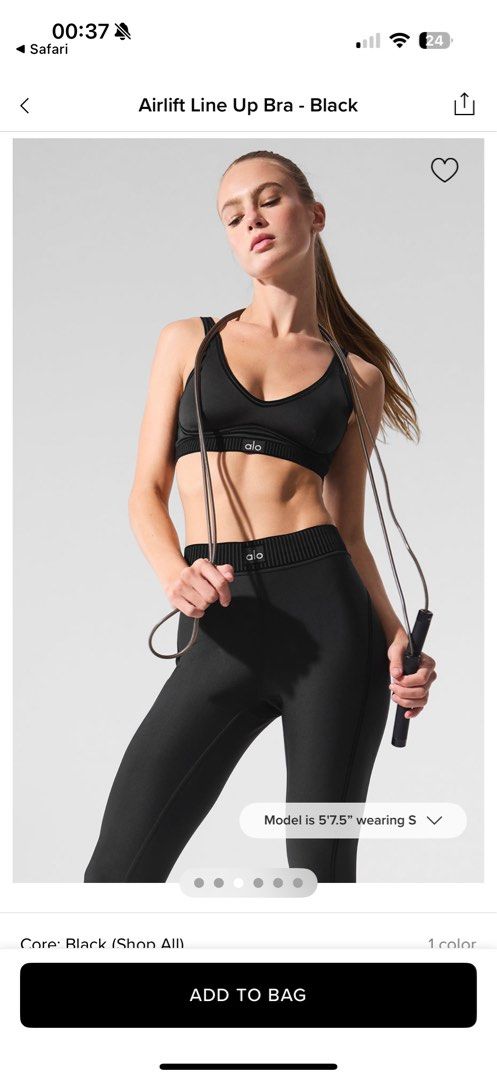Alo Yoga Airlift Line Up Bra (Category: Activewear) located in Singapore. Submitted by babadadada (Listing ID 1394765753, Image 3). Description: #alo #aloyoga #sportsbra .