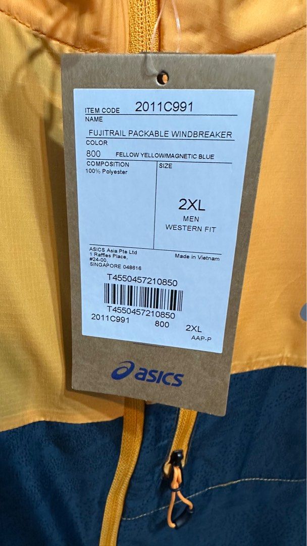 Asics fujitrail windbreaker (Category: Activewear) located in Kidapawan. Submitted by phyre13 (Listing ID 1394603353, Image 3). Description: Brand new fitted only Asics Fujitrail PackableWindbreaker. Size XXL.