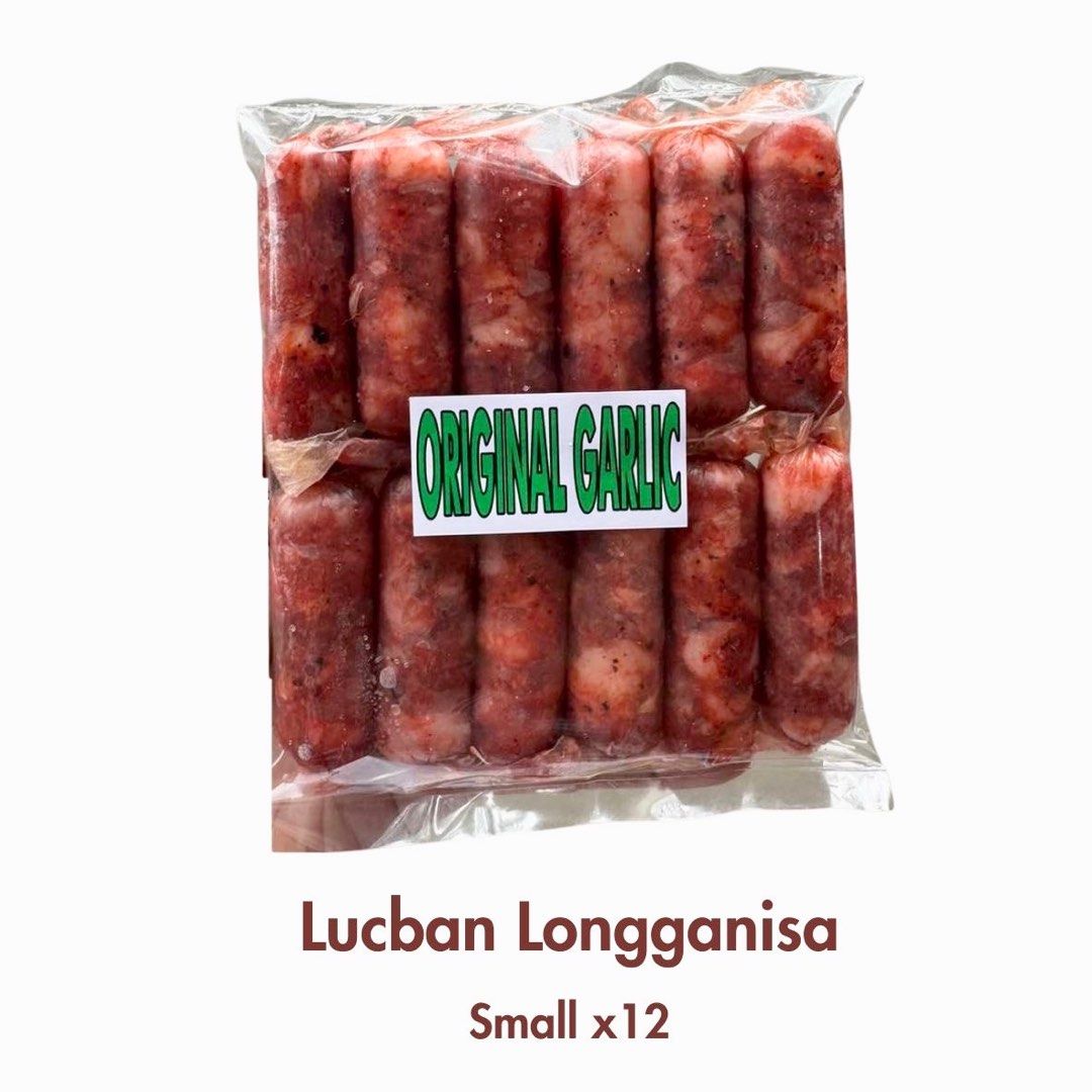Authentic Lucban Longanisa (Category: Chilled & Frozen Food) located in Pasig City. Submitted by dcc07 (Listing ID 1394740550, Image 1). Description: ✨ AUTHENTIC LUCBAN LONGGANISA ✨ Fresh from Lucban, Quezon – guaranteed lutong probinsya taste! 🏞️ 💲 ₱150 per pack (12 pcs) 🍴 Available Flavors: 🧄 Original Garlic 🍯 Sweet Garlic 🌶️ Spicy Garlic 🌶️🍯 Sweet & Spicy Garlic.