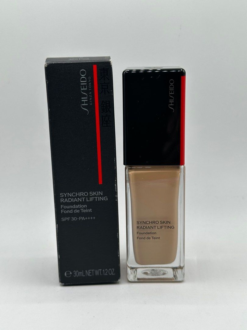 Authentic Shiseido Synchro Skin Radiant Lifting Foundation 320 Pine (Category: Makeup) located in Mandaluyong City. Submitted by elle_scent (Listing ID 1394669937, Image 1). Description: Last price posted asking for discount will not entertain Authentic Guaranteed Actual photos are posted please check proof of authenticity details 30ml Brandnew Shade Pine 320 Location Mandaluyong Lalamove Grab Manila Area JRS only for provincial Area Mode of paym