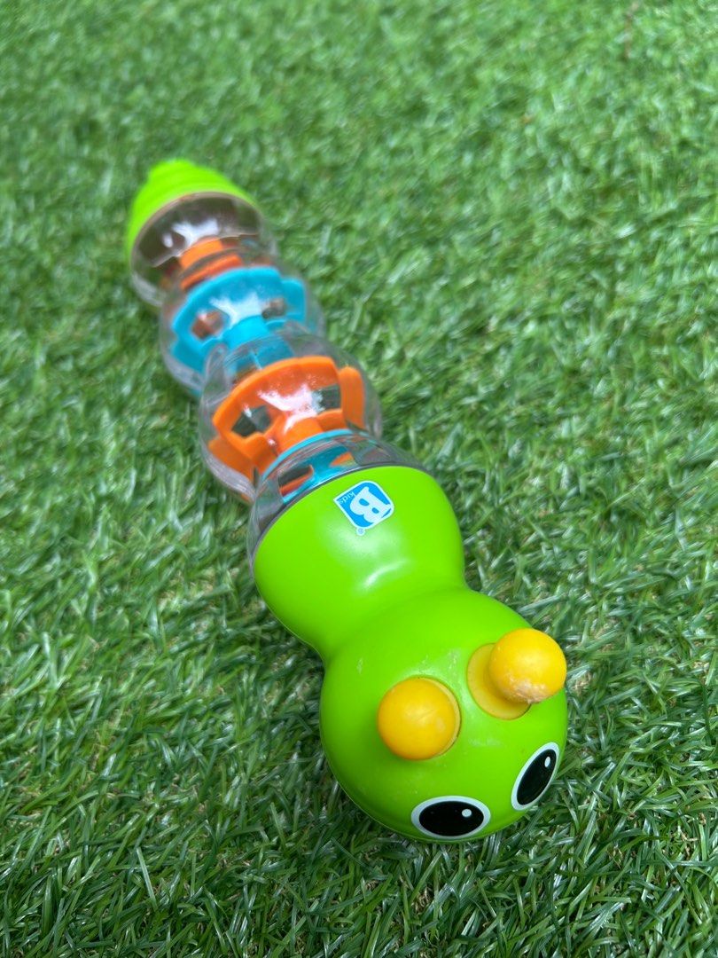 B Kids Caterpillar Rainmaker Rattle (Category: Kids Toys) located in Quezon City. Submitted by declutteringbea (Listing ID 1394700590, Image 2). Description: Rattle rainmaker with scratches on caterpillar ears/antenna as photographed Fascinating visual and audio experience that really keeps infants’ attention. Fun, easy and enjoyable for parents and kids Educational toy that will stimulate kids senses and helps in developing motor skill Descripti