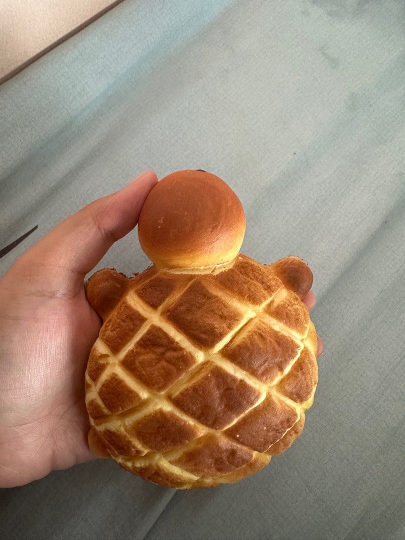 Breadou Turtle (Category: Plushies & Soft Toys) located in Singapore. Submitted by fxaxnxcxy_ (Listing ID 1394632418, Image 2). Description: Swipe to see the defect on neck. Meetup: Admiralty MRT station Delivery +$5.