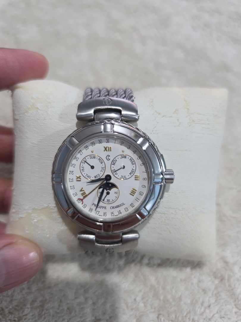 Charriol moonphase Watch (Category: Luxury Watches) located in Mandaluyong City. Submitted by tof_reyes (Listing ID 1394749072, Image 1). Description: Unisex Feel free to check in person. I think this fits best for those with 17cm - 17.5cm wrist size.