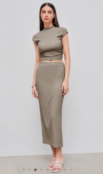 Cider High Neck Top and Skirt set (Category: Sets or Coordinates) located in Cebu City. Submitted by declutterwithmecebu (Listing ID 1394672753, Image 1). Description: brand new decluttering because got pregnant again 🥲 .