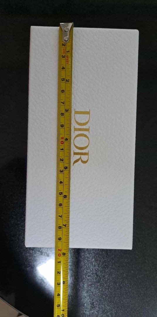 Dior sunglasses box (Category: Luxury Accessories) located in Pasig City. Submitted by luxbox_acc (Listing ID 1394713569, Image 3). Description: on hand available in blue and white color - Authentic Dior box - Includes card and envelope.