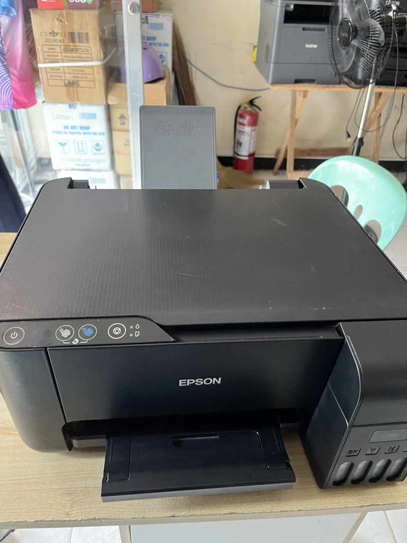 EPSON L3110 3IN1 PRINTER (Category: Printers, Scanners & Copiers) located in Manila. Submitted by swatchandslayph (Listing ID 1394664965, Image 1). Description: L3110 3IN1 PRINTER ( READ CAPTION ) ‎ 3,700 ONLY! ‎ ‎Print ‎Scan ‎Xerox ‎Ready to use BLACK ONLY, NO COLORED ( kaya mura ) ‎with original ink inside ‎with USB cord & power cord ‎with 3 months service warranty Paki dala na po yung laptop if ever pick up, mayroon na pong free installation n