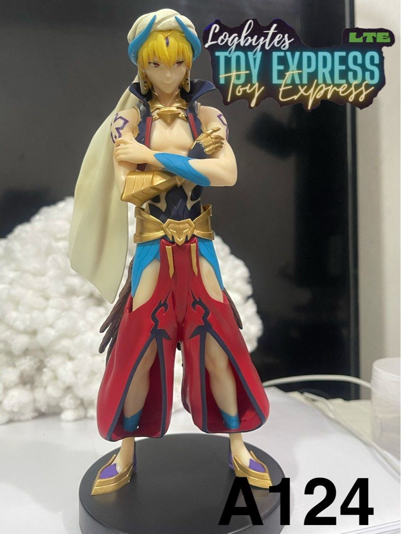 Fate Grand Order Gilgamesh Caster (Category: Figurines & Statues) located in Subic. Submitted by logbytestoyexpress (Listing ID 1394773340, Image 1). Description: Fate Grand Order Gilgamesh Caster Loose | may paint dirt sa legs | no broken/missing parts | not sure if dirt pain ung sa turban or design talaga. Wysisyg / as Please manage your expectations. For a secondhand items, please expect minimal dirt, paint tranfer or some no broken/missing pa