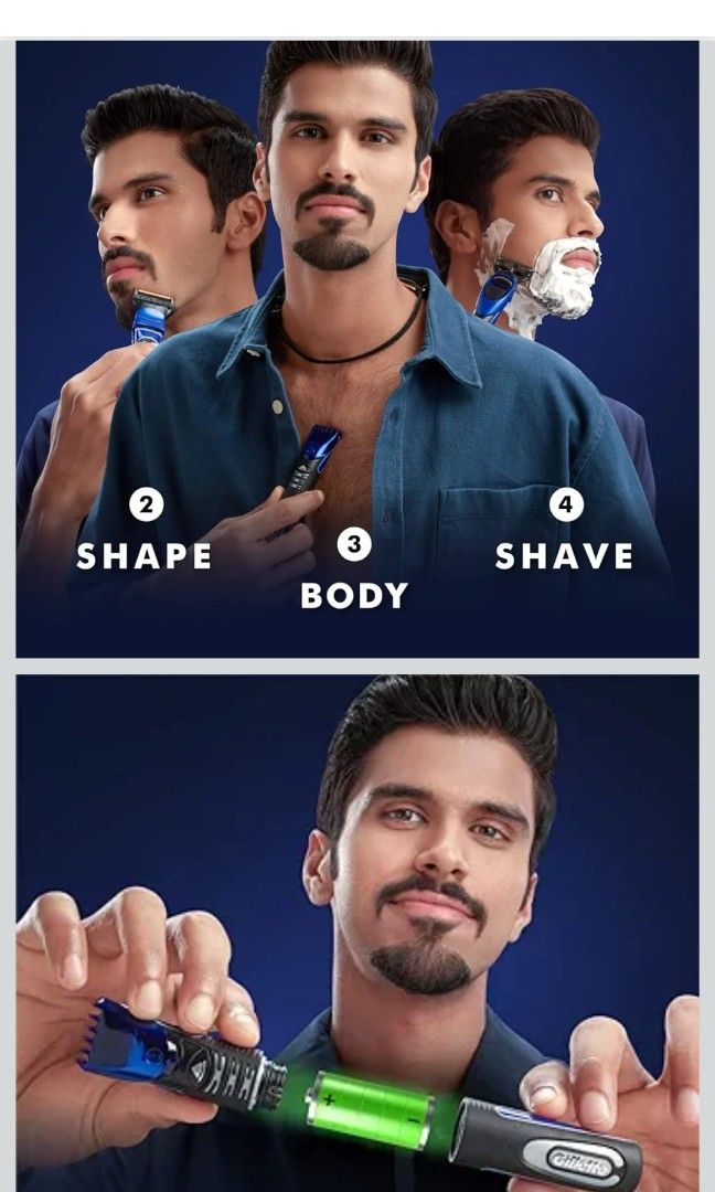 Gillette All Purpose Styler: Battery Powered Beard Trimmer, Men's Razor ...